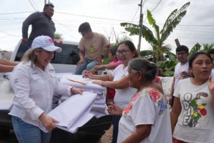 DIF Yucatán siguen con atención a la familias afectas por las lluvias en la entidad