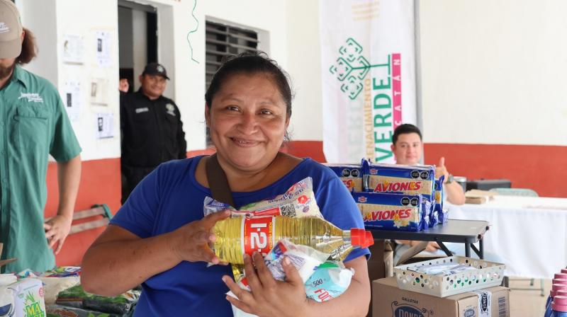 109 familias de Tunkás reciben apoyos a través del programa Mercado Circular