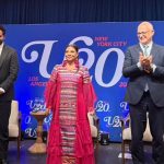 Clara Brugada presenta el modelo de UTOPÍAS de la CDMX durante el foro Urban20 en Nueva York